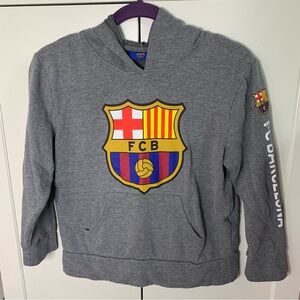 Kids’ FC Barcelona Soccer Futbol Logo Hoodie Sweatshirt